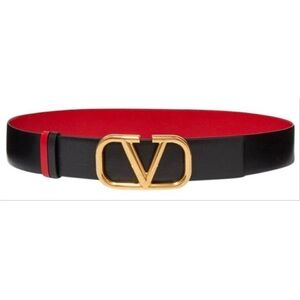 Valentino Garavani VLOGO reversible leather belt size 65